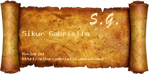 Sikur Gabriella névjegykártya